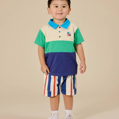 Boys Lewis Colour Block Polo Shirt