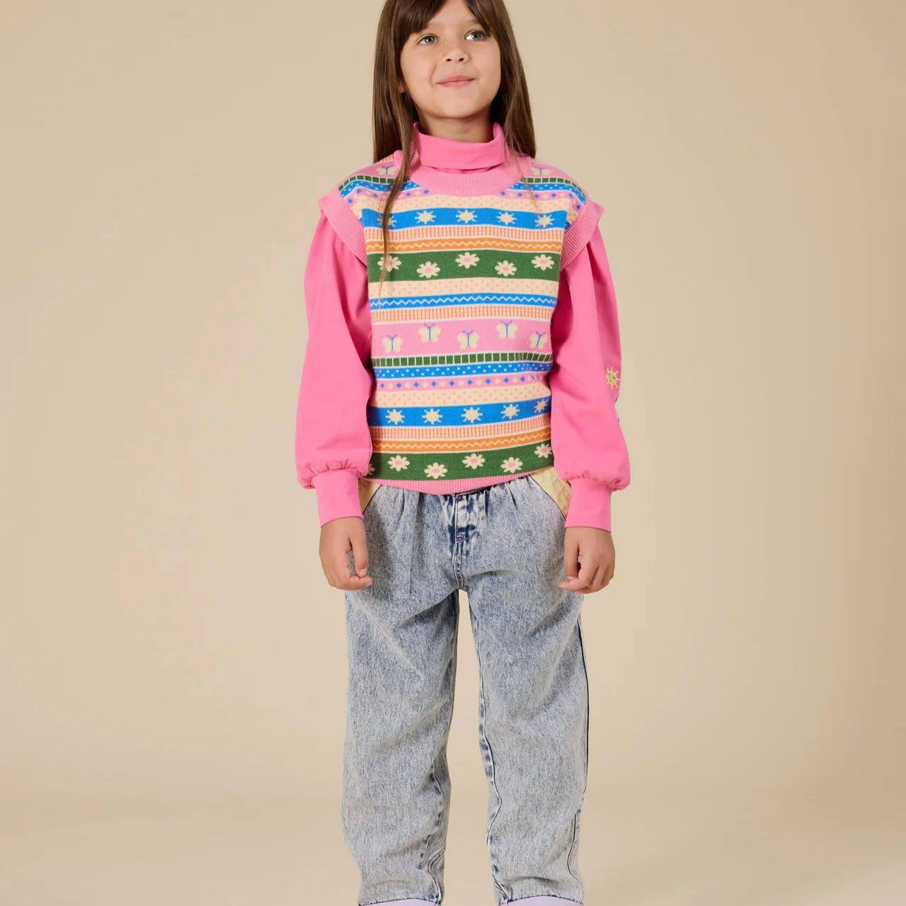 Girls Flutter By Sweater Vest