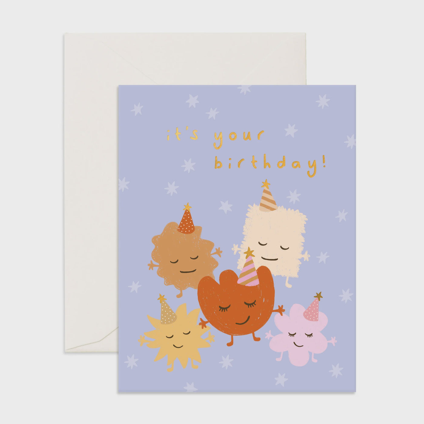 Five Little Monsters Greeting Card