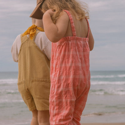 Cotton Check Playsuit