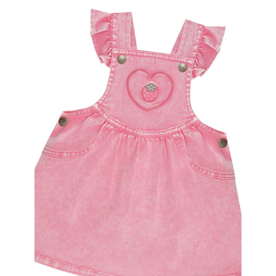 Girls Berry Vintage Pinafore Dress