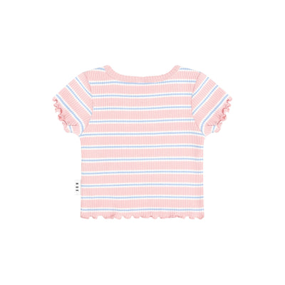 Girls Candy Stripe Rib Tee