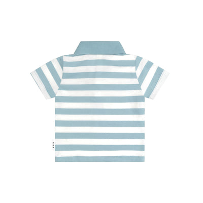 Boys T-Rex Stripe Polo T-Shirt