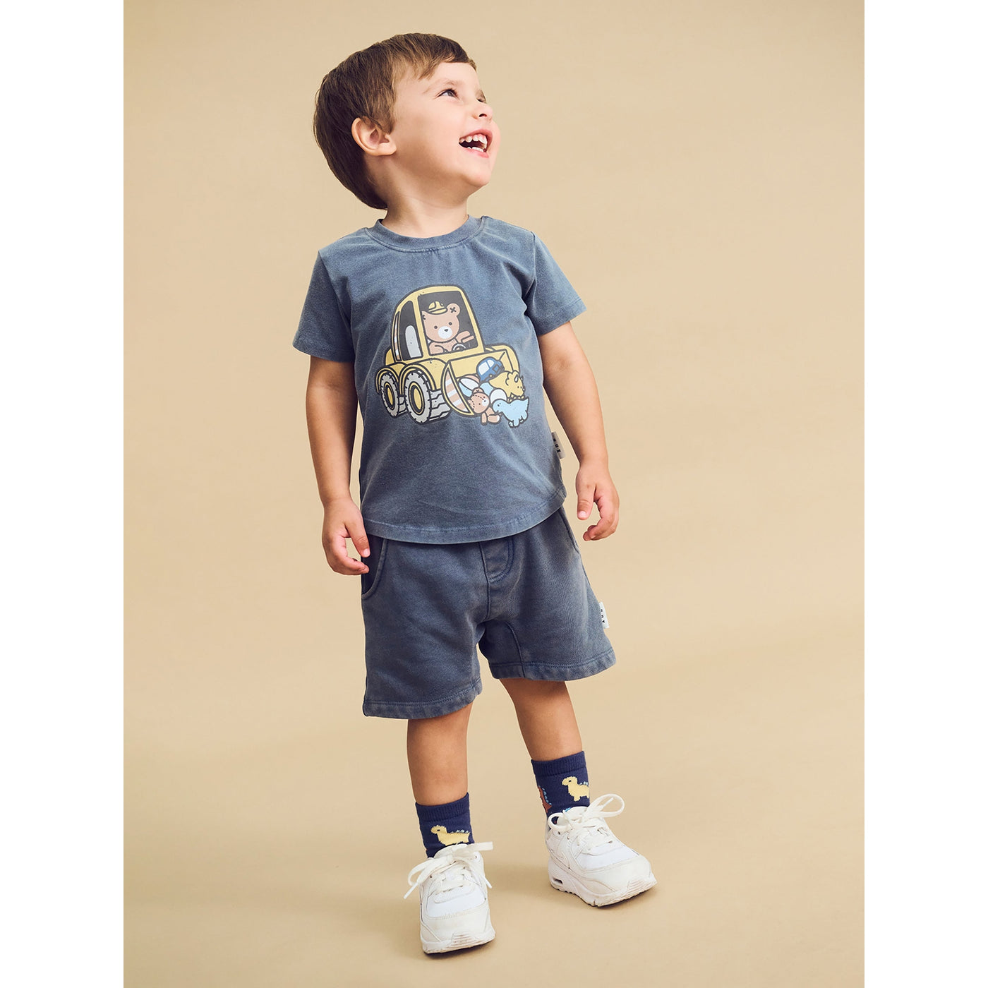 Boys Hux T-Shirt Digger Washed Navy