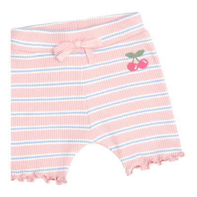 Girls Candy Stripe Rib Shorts