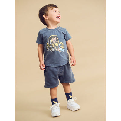 Boys Slouch Short Washed Navy