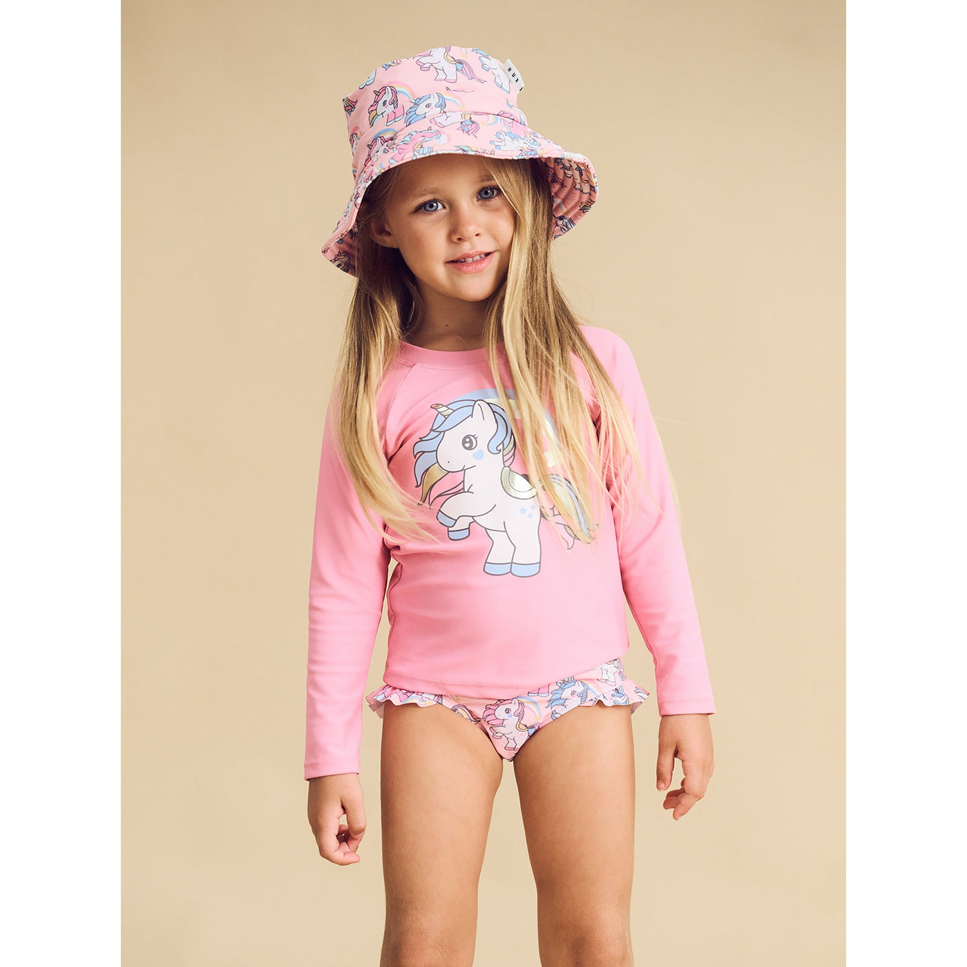 Girls Rainbow Unicorn Swim Set