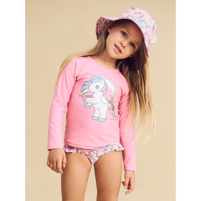 Girls Rainbow Unicorn Swim Set