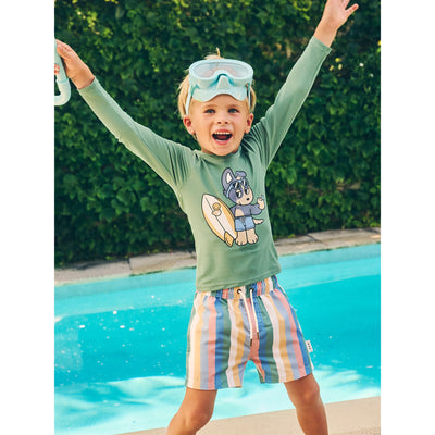 Boys Vintage Stripe Swim Short