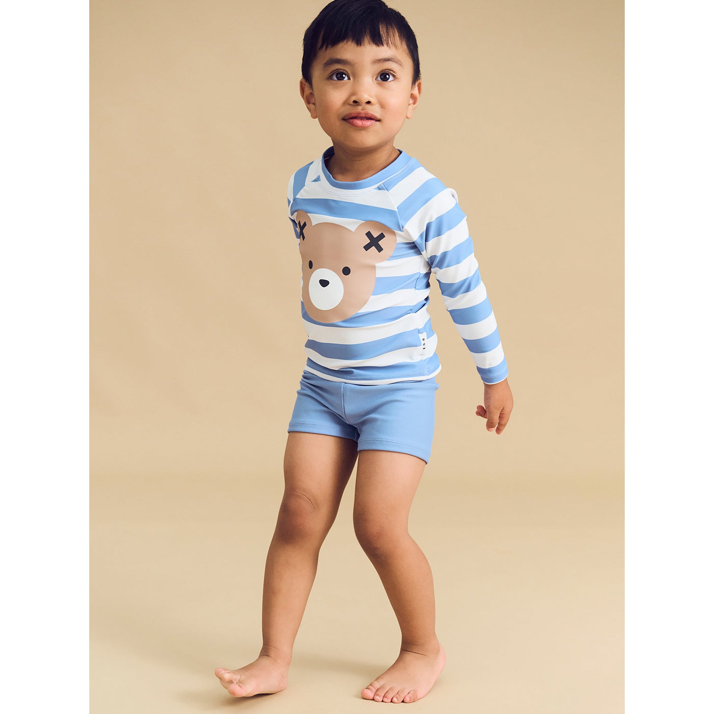 Boys Huxbear Stripe Swim Set