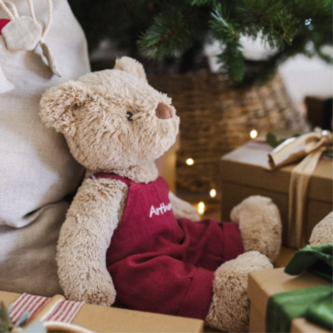 Mr Honey Bear Overalls Red