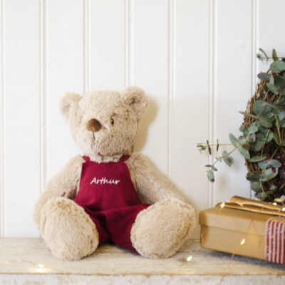 Mr Honey Bear Overalls Red