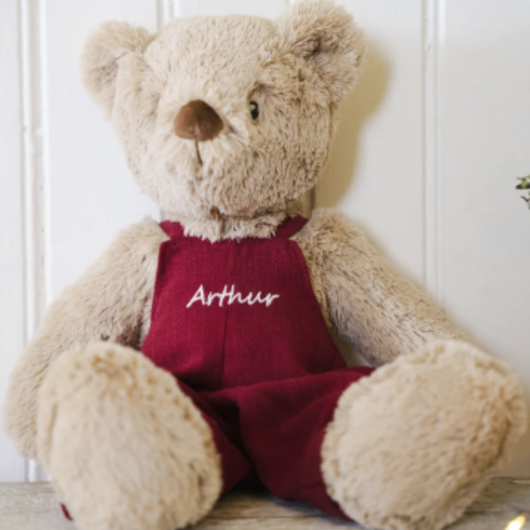 Mr Honey Bear Overalls Red