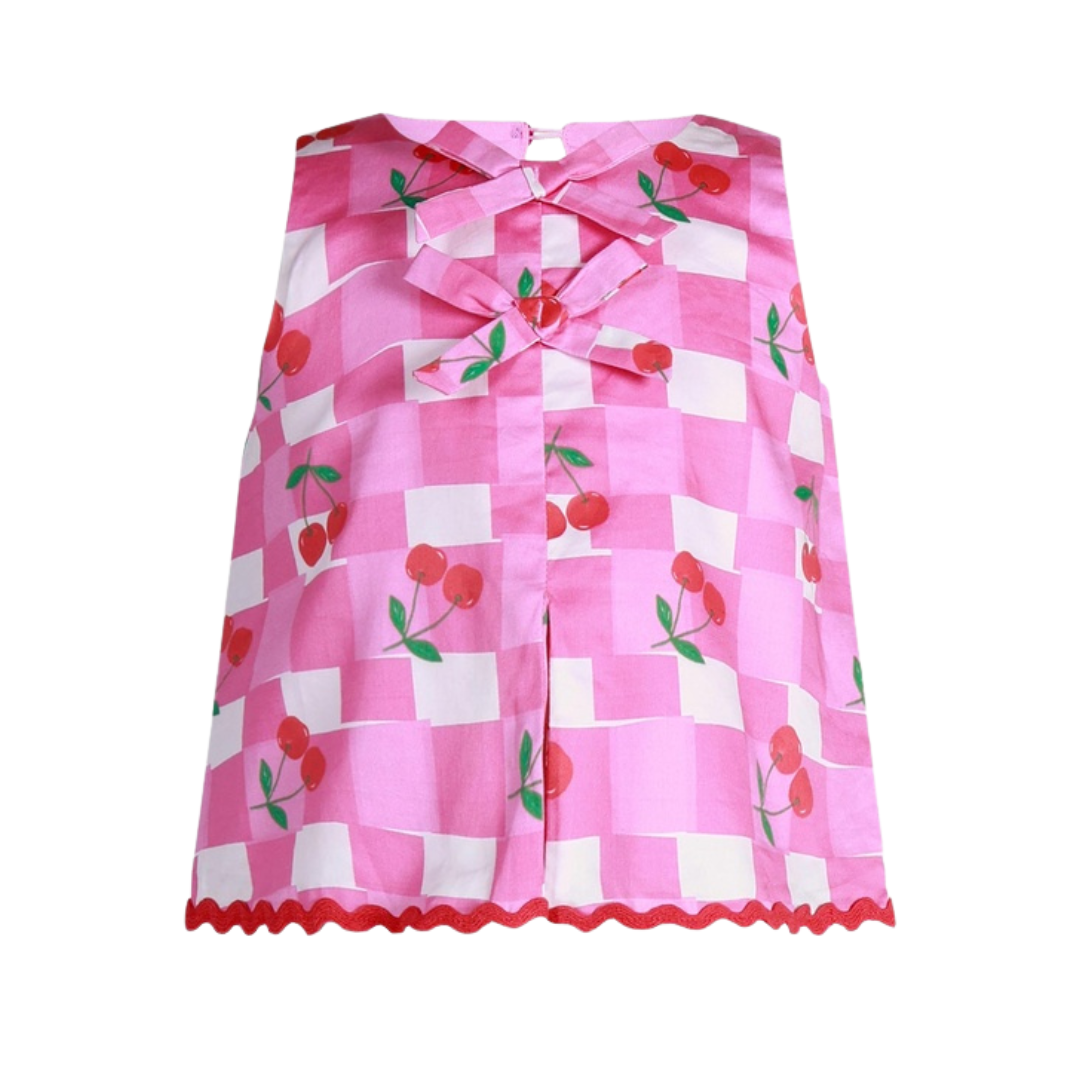 Girls Gingham Mary Woven Set