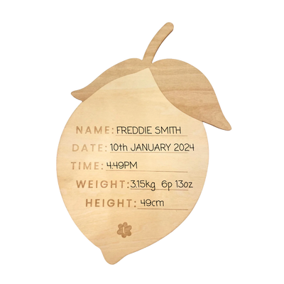 Hello I'm New Here  reversible Lemon  Announcement Plaque