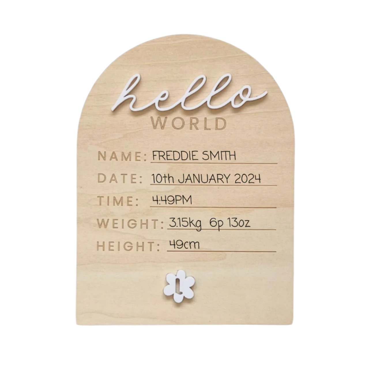 Hello World Arch Announcement Plaque