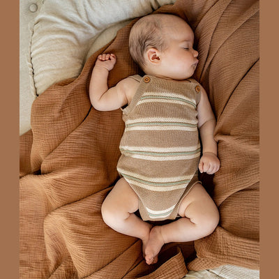 Fox & Finch Wildlings Stripe Knit Romper