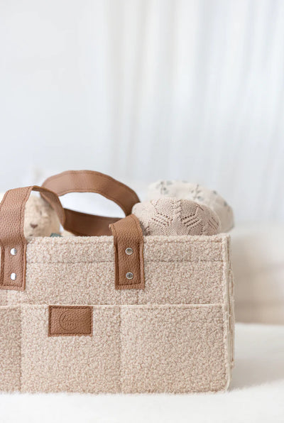 Nappy Caddy - Tan Nude - Large Side Pockets