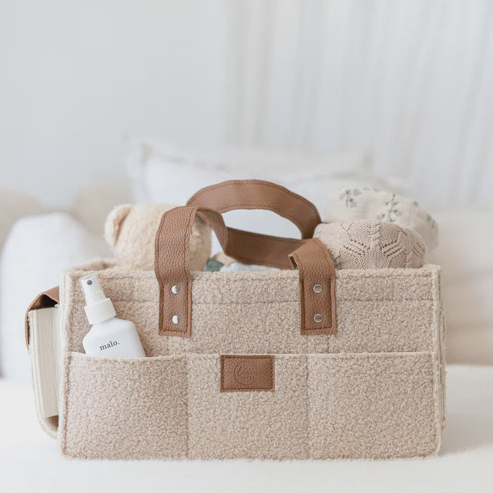 Nappy Caddy - Tan Nude - Large Side Pockets
