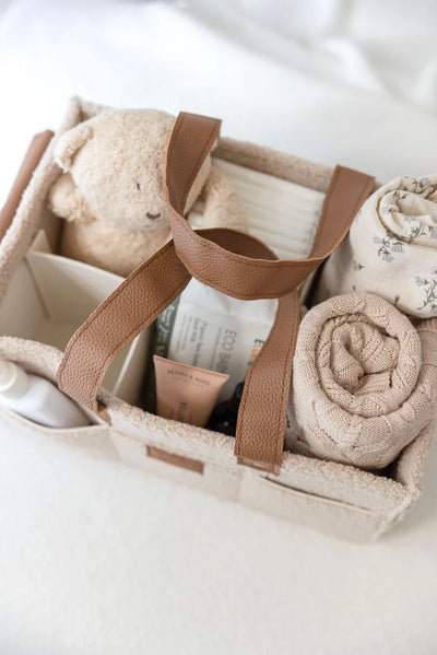 Nappy Caddy - Tan Nude - Large Side Pockets