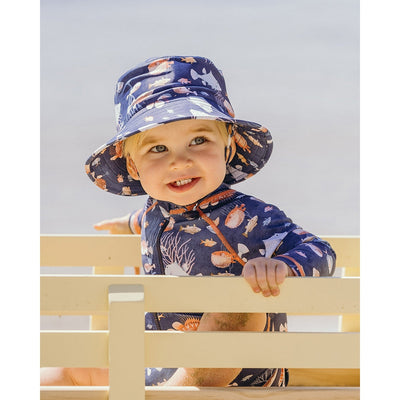 Bebe Swim Aiden Blue Print Sunhat