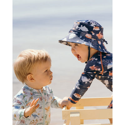 Bebe Swim Aiden Blue Print Sunhat