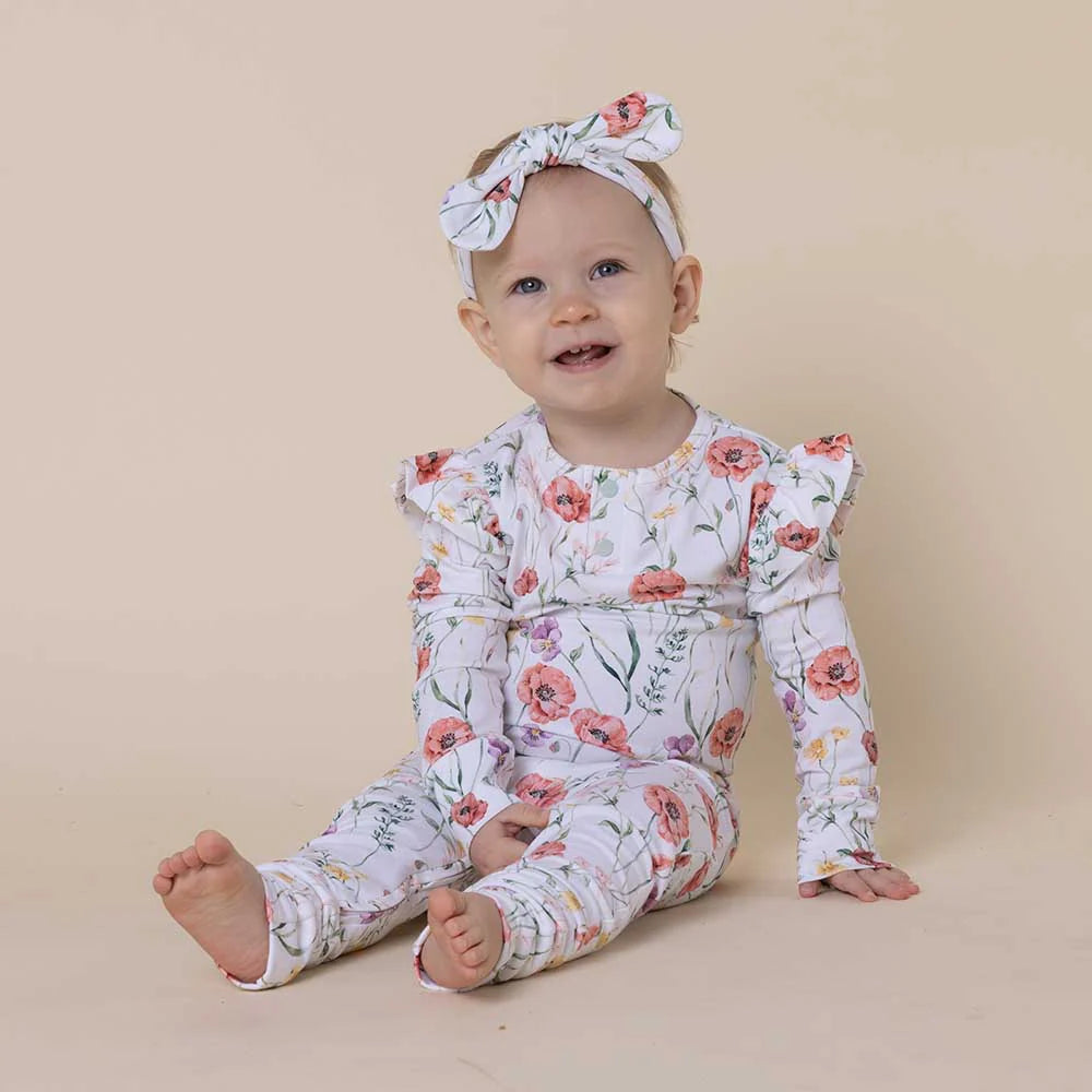 Baby Girls Organic Growsuit Meadow