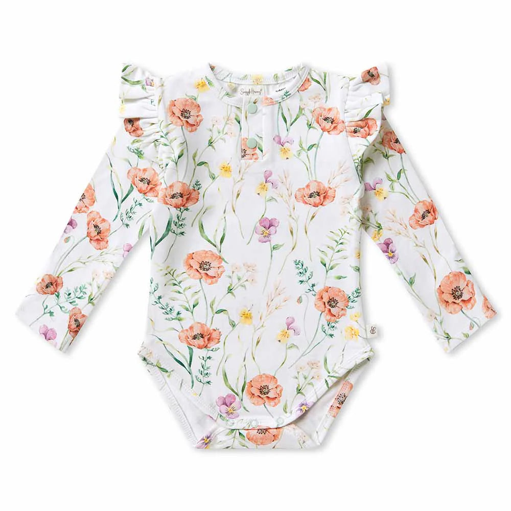 Baby Girls Long Sleeve Bodysuit Meadow