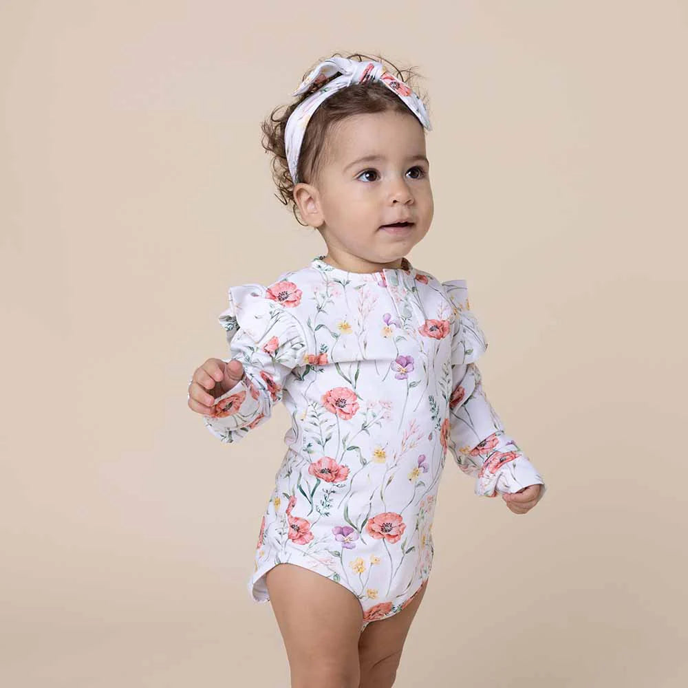 Baby Girls Long Sleeve Bodysuit Meadow