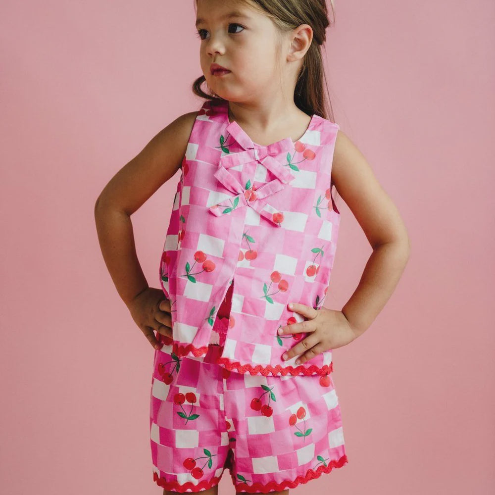 Girls Gingham Mary Woven Set