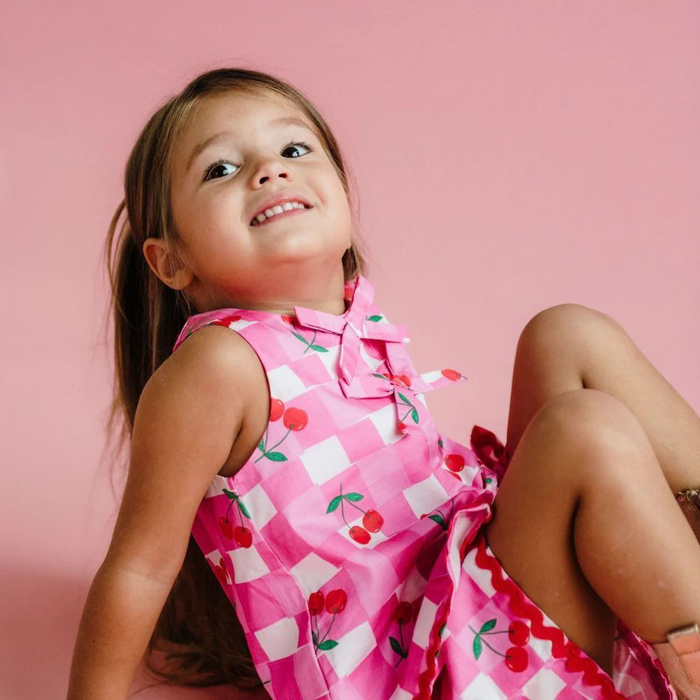 Girls Gingham Mary Woven Set