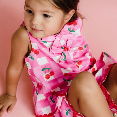 Girls Gingham Mary Woven Set