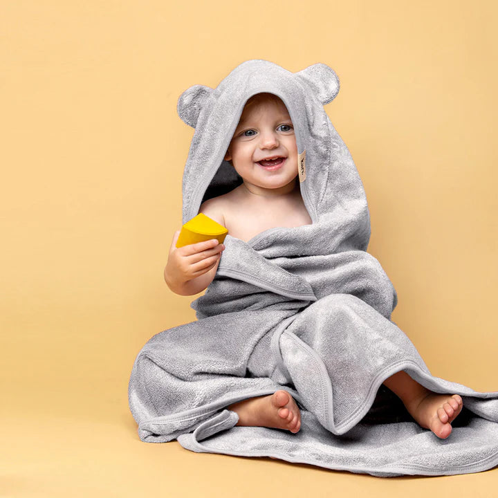 Baby Hooded Towel Dusky Blue