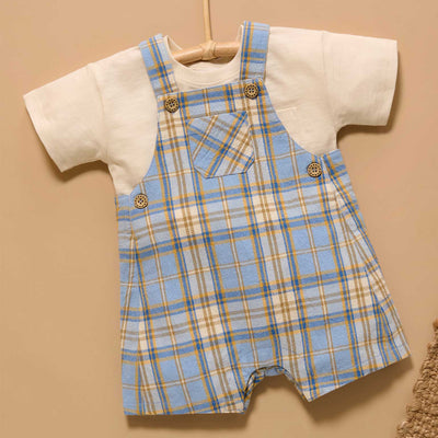 Baby Boys Check Overalls