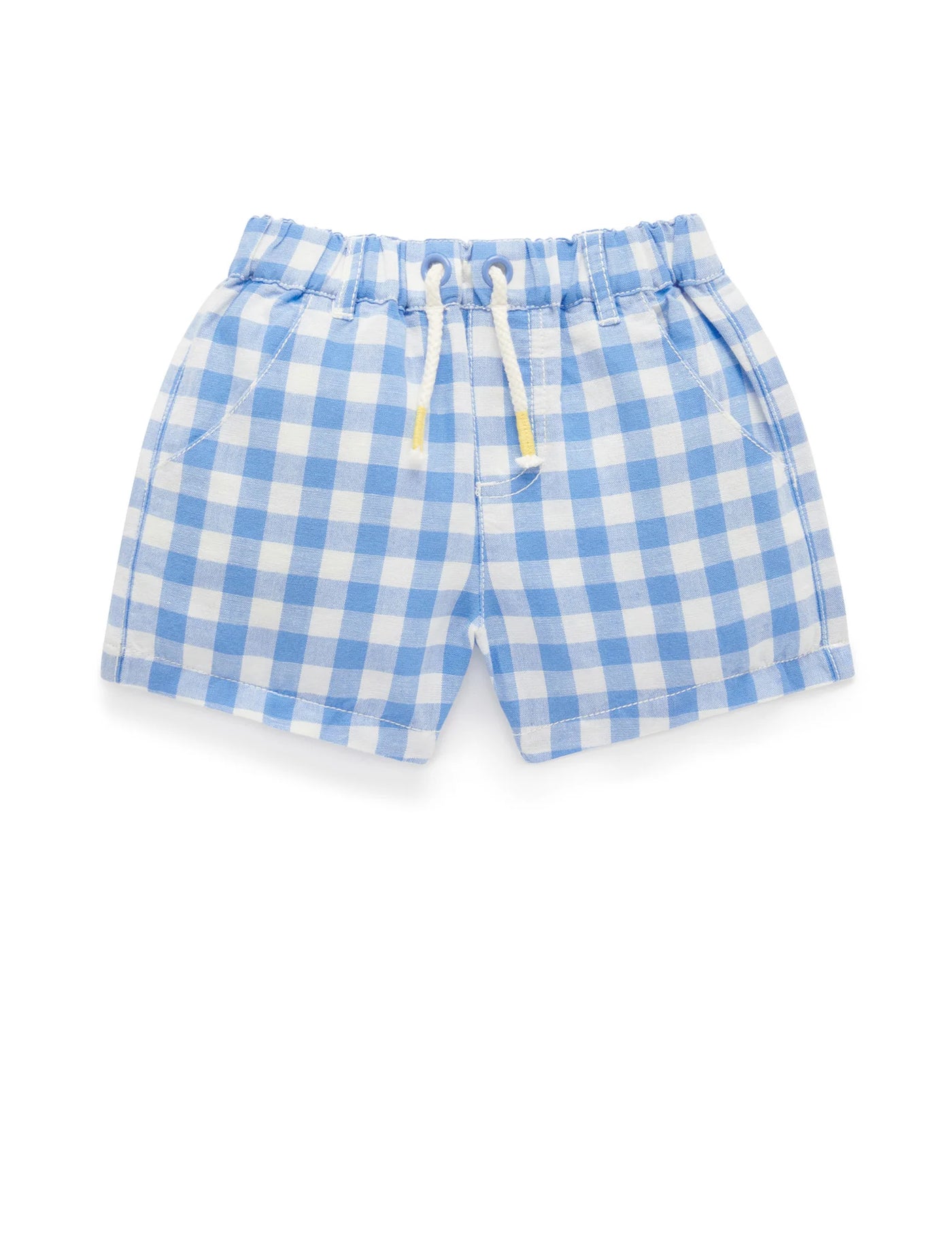 Boys Gingham Shorts Ocean