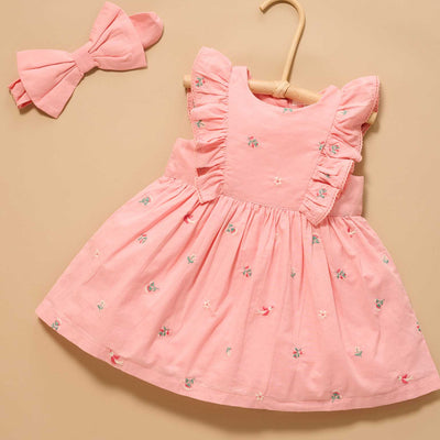 Baby Girls Swallow Broderie Dress