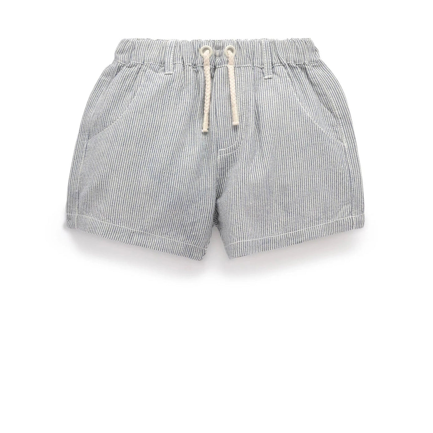 Baby Boys Striped Linen Blend Shorts