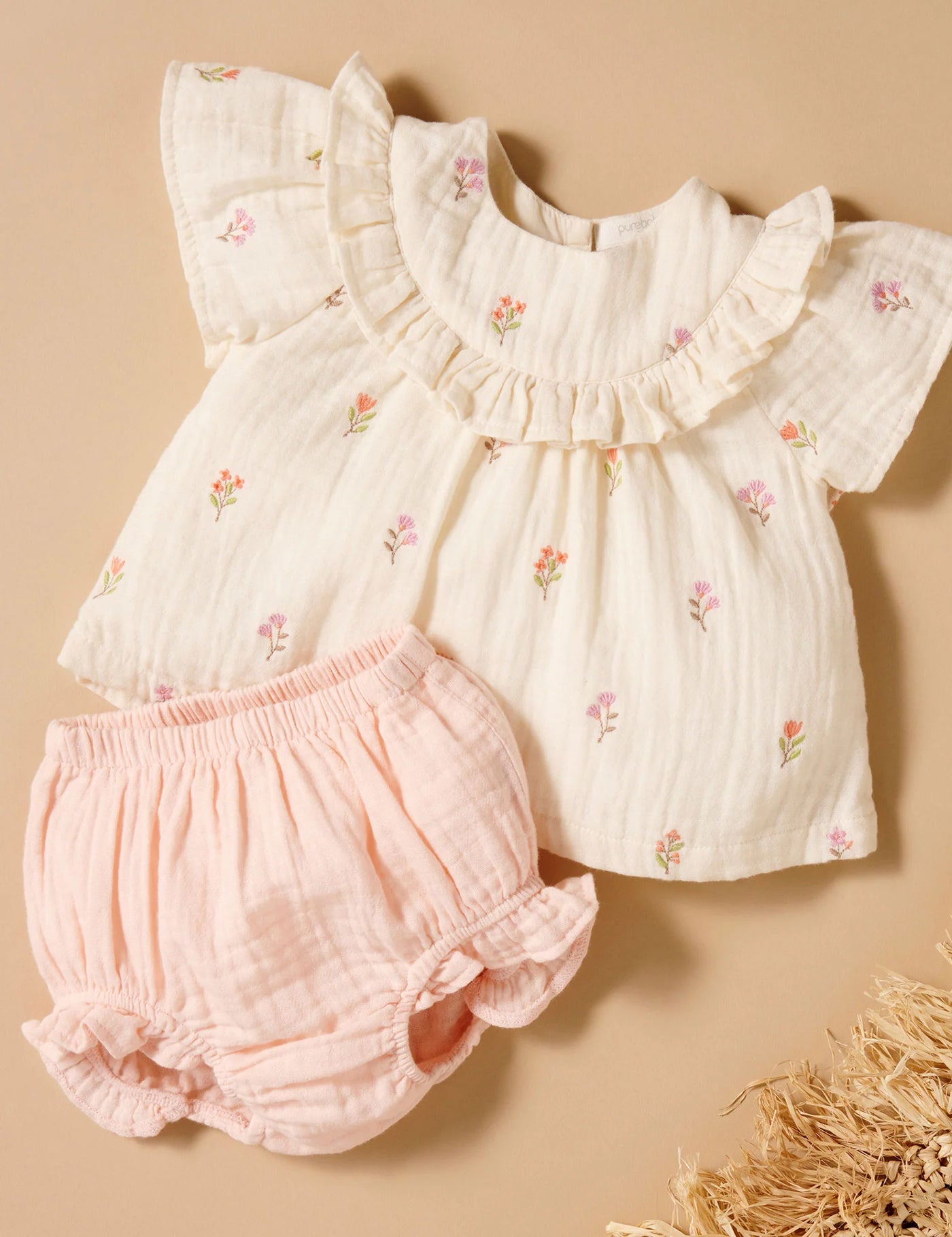 Girls Embroidered Set Cloud Spring