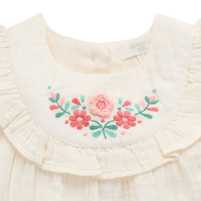 Baby Girls Embroidered Bloomer Set