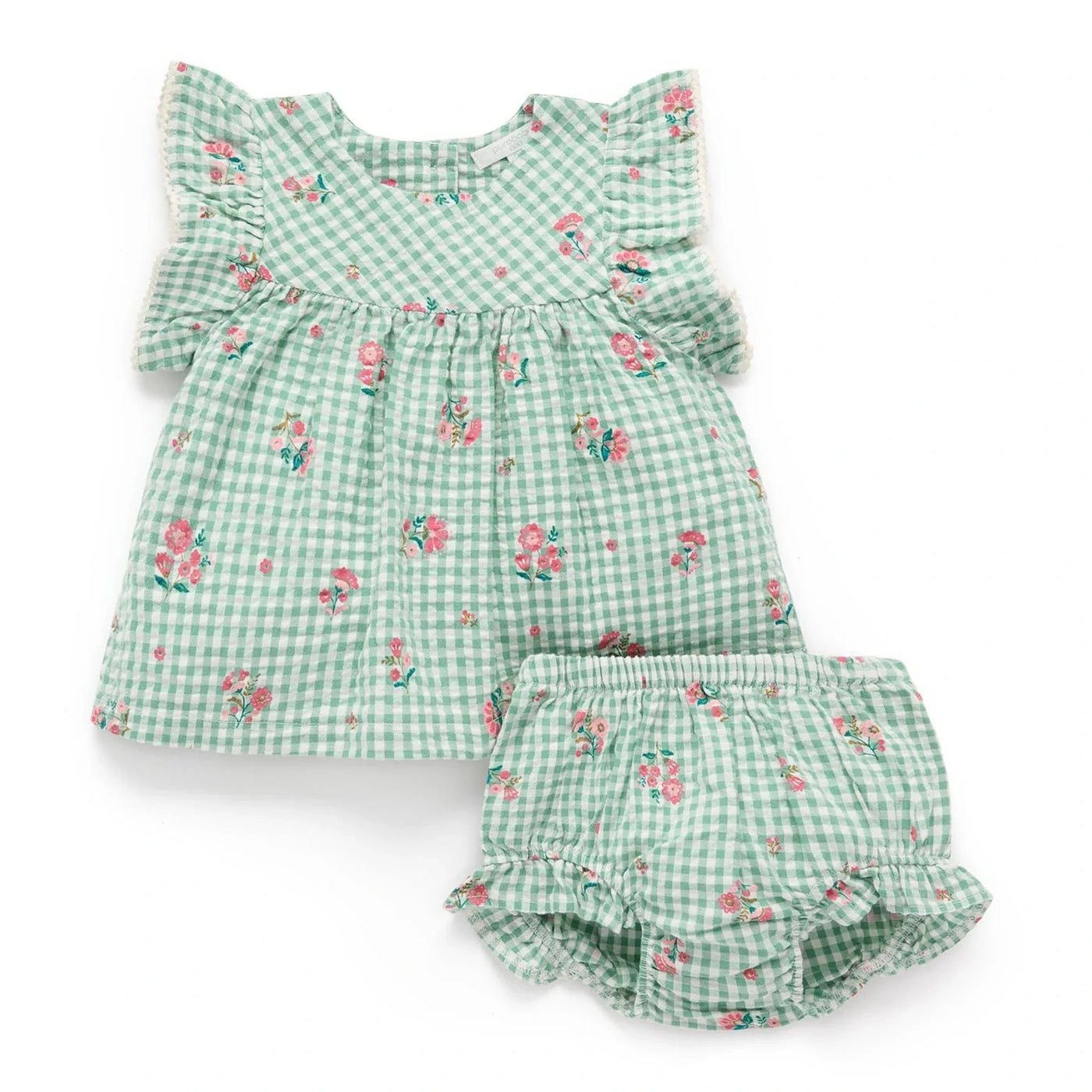 Baby Girls Frida Gingham Bloomer set