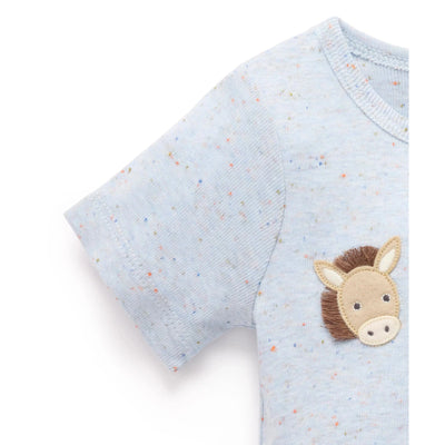Baby Boys Donkey Applique Bodysuit