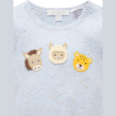 Baby Boys Donkey Applique Bodysuit
