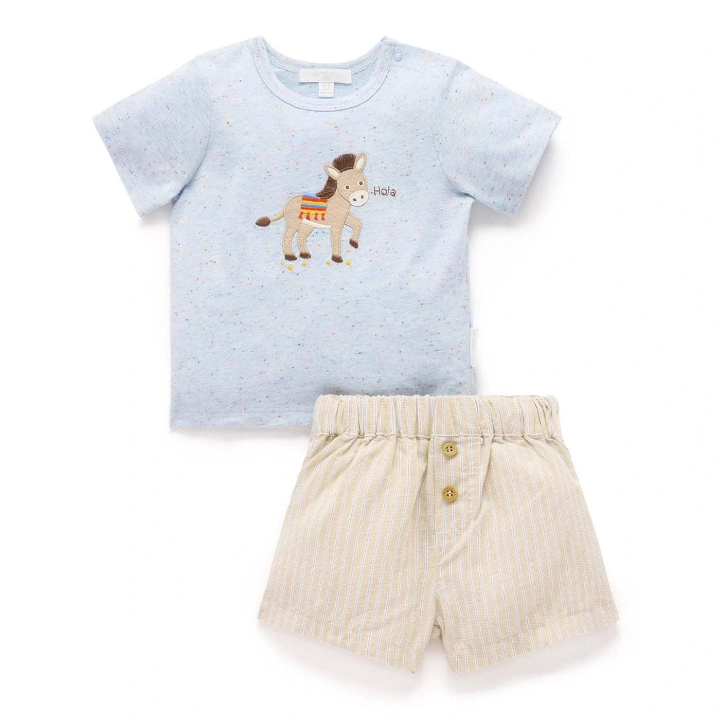Baby Boys Donkey Tee and Short Set