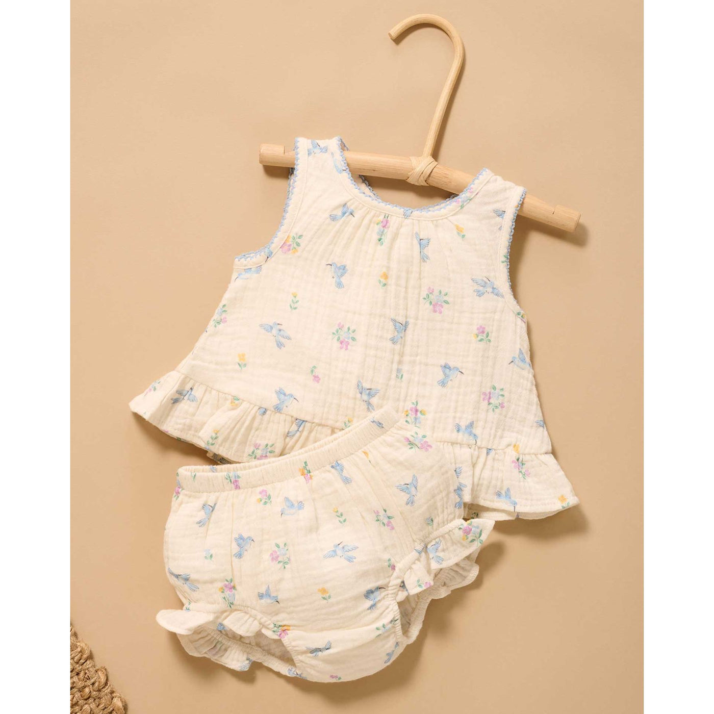 Baby Girls Hummingbird Ruffle Set