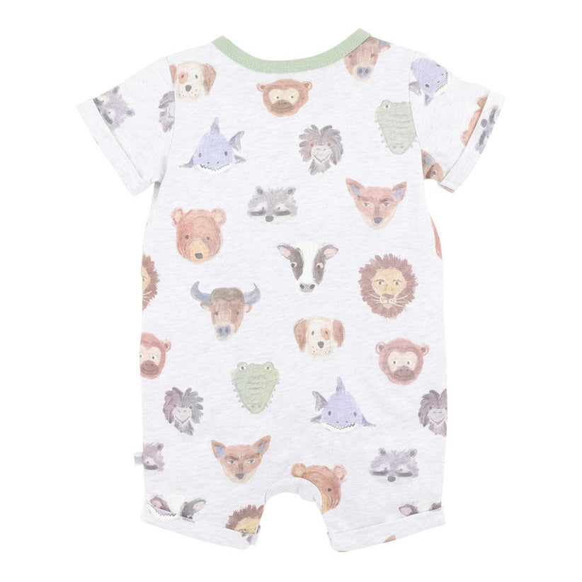 Fox & Finch Wildlings Print Henly Romper