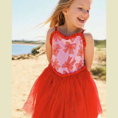 Girls Lots Of Bows Tulle Dress