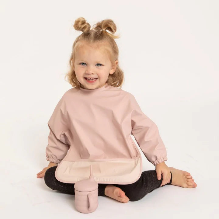 Recycled Long Sleeve Bib Two-Tone Pink