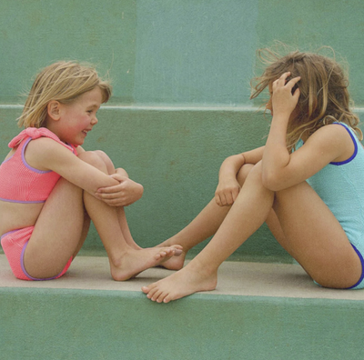 Crinkle Bikini - Fluro Pink & Lilac