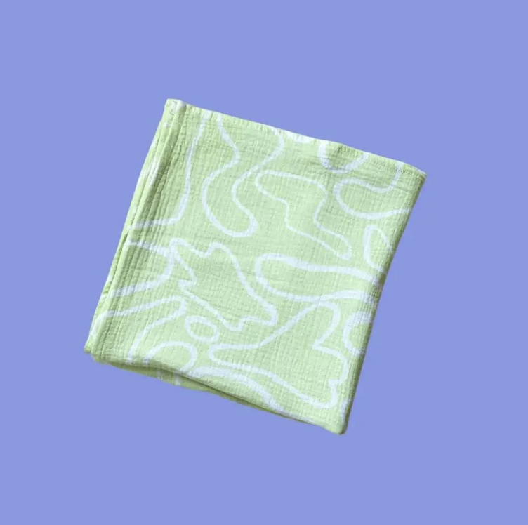 Organic Cotton Swaddle - Lime