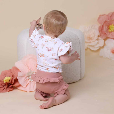 Baby Girls Rose Organic Bloomers